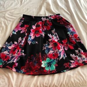 Floral skater skirt